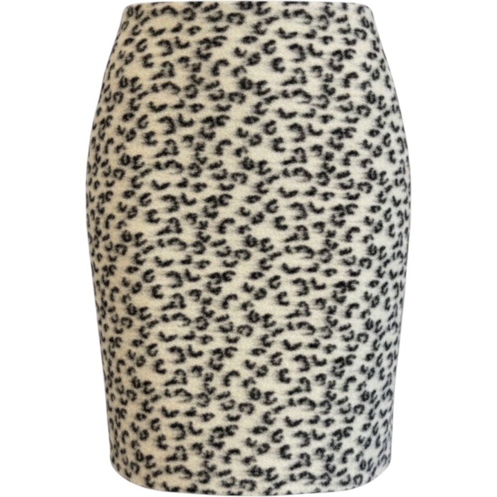 Ann Taylor Pencil Skirt Fur Animal Print Sz 10P Professional Business Office‎